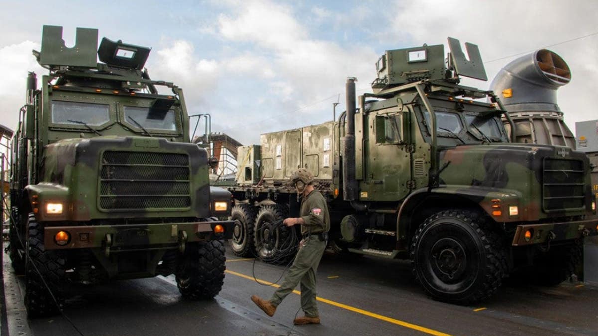 Medium Tactical Vehicle Replacements (MTVR) on Marine Corps Base Hawaii
