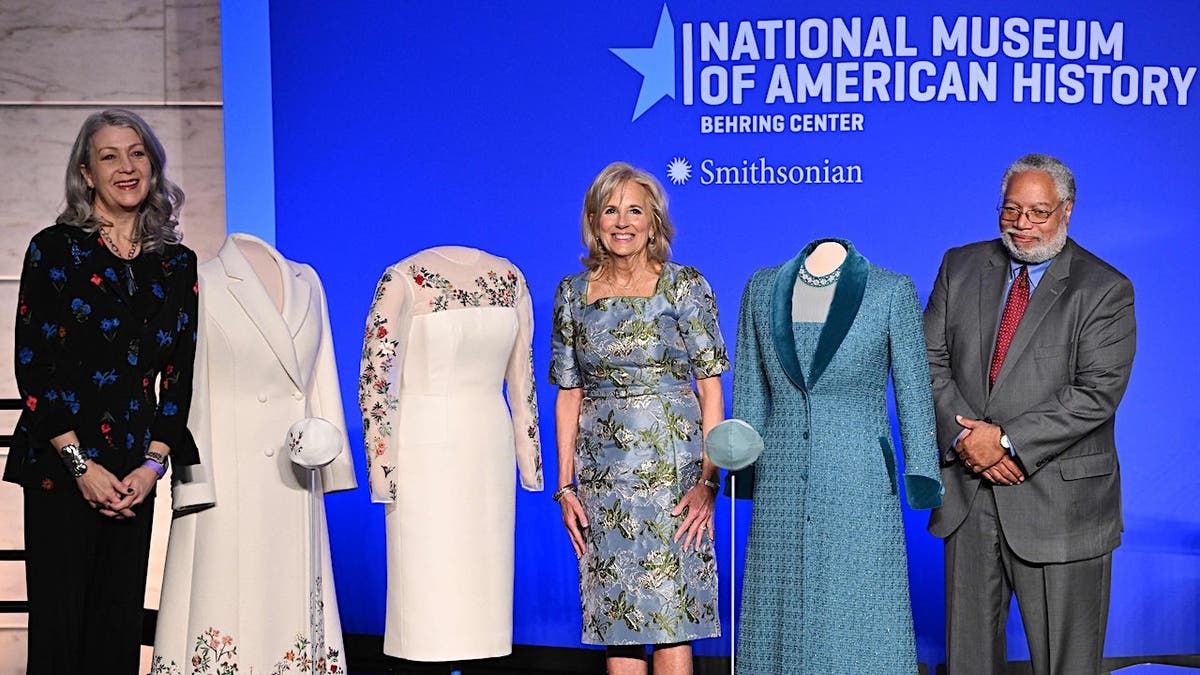 Anthea Hartig and Jill Biden show off her dresses
