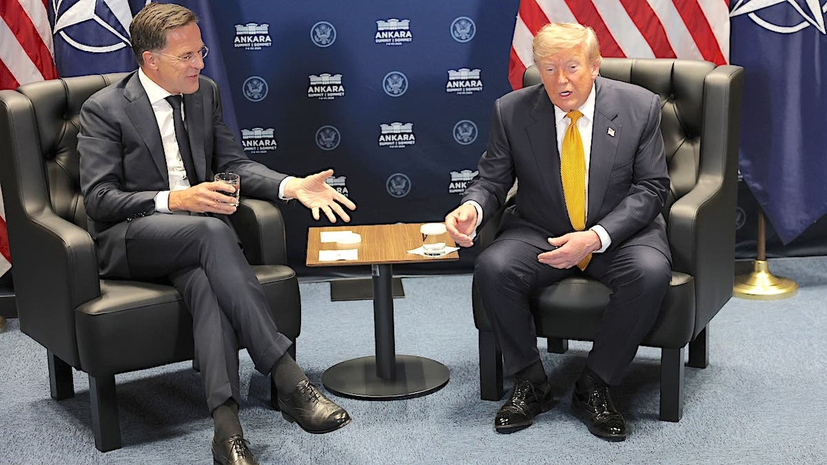 mark rutte and donald trump at nato summit