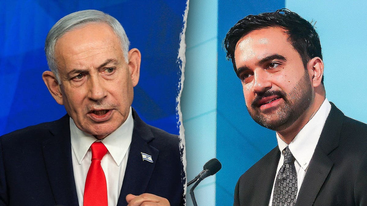 Benjamin Netanyahu and Zohran Mamdani in a split image