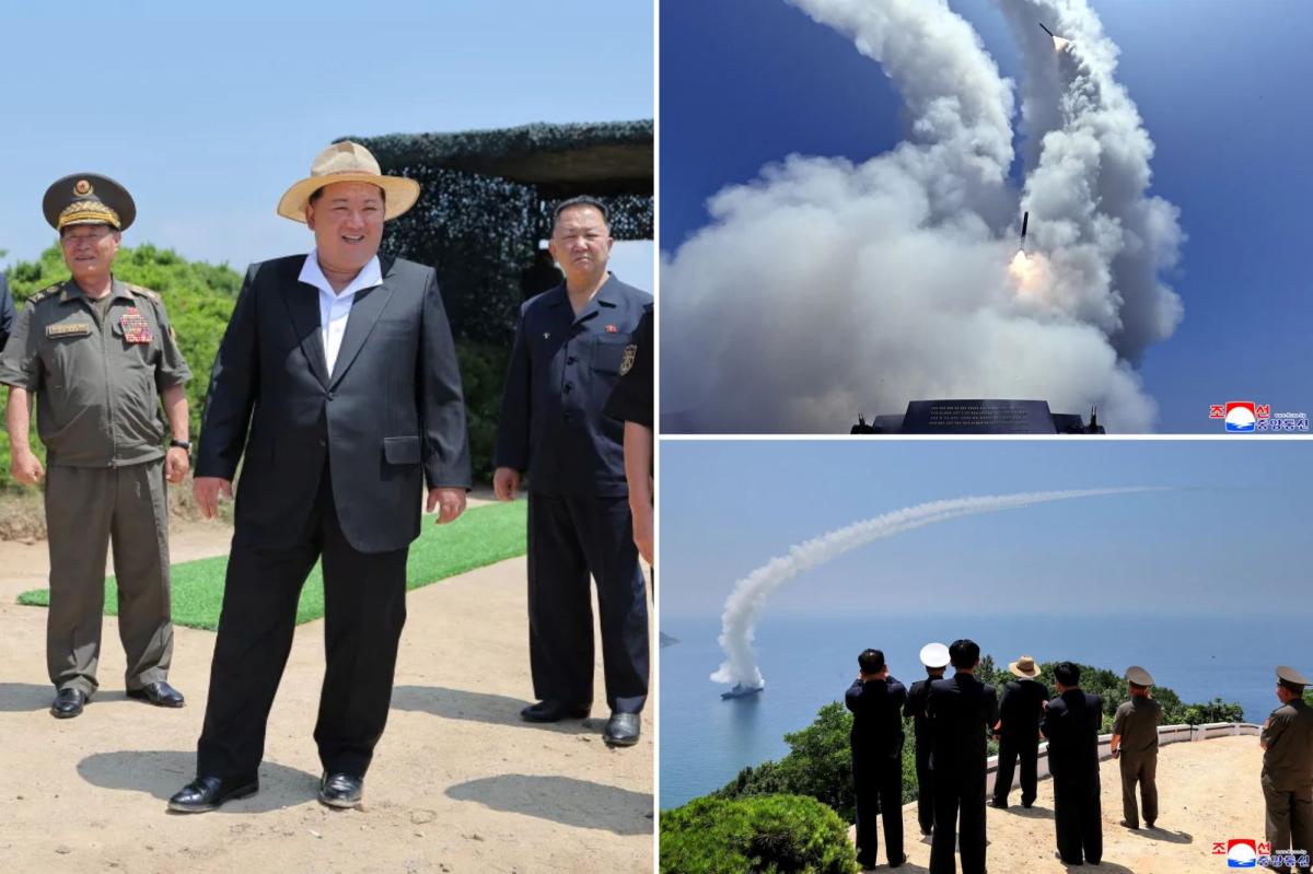 Kim Jong Un seen observing weapons tests from new North Korean naval destroyer