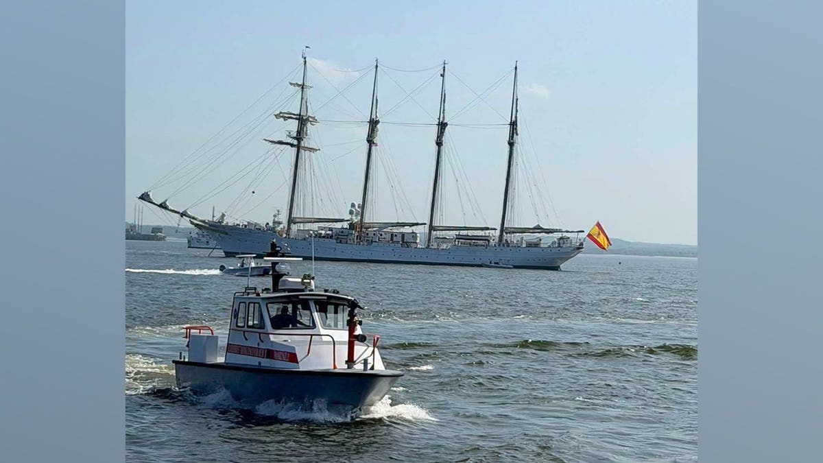 Carteret Fire Department Marine Unit 2 underway in New York Harbor before the whale collision.