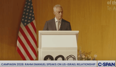 Eying 2028, Rahm Emanuel test drives tough love message in Israel