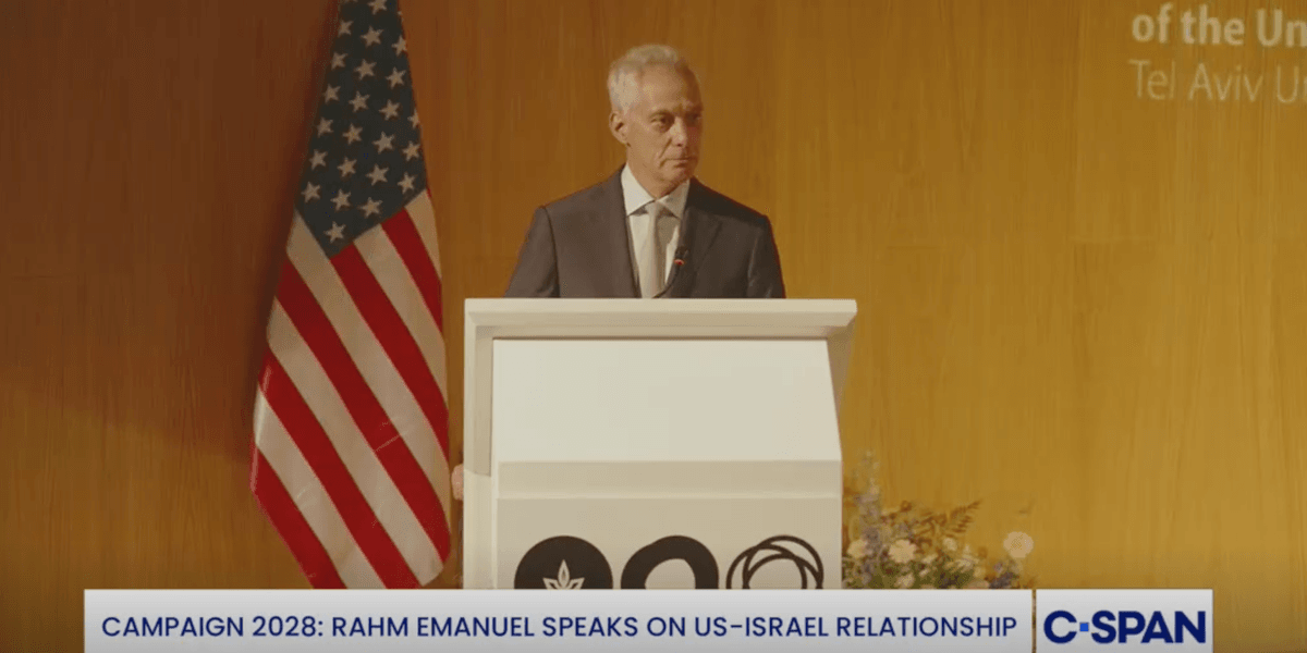 Eying 2028, Rahm Emanuel test drives tough love message in Israel