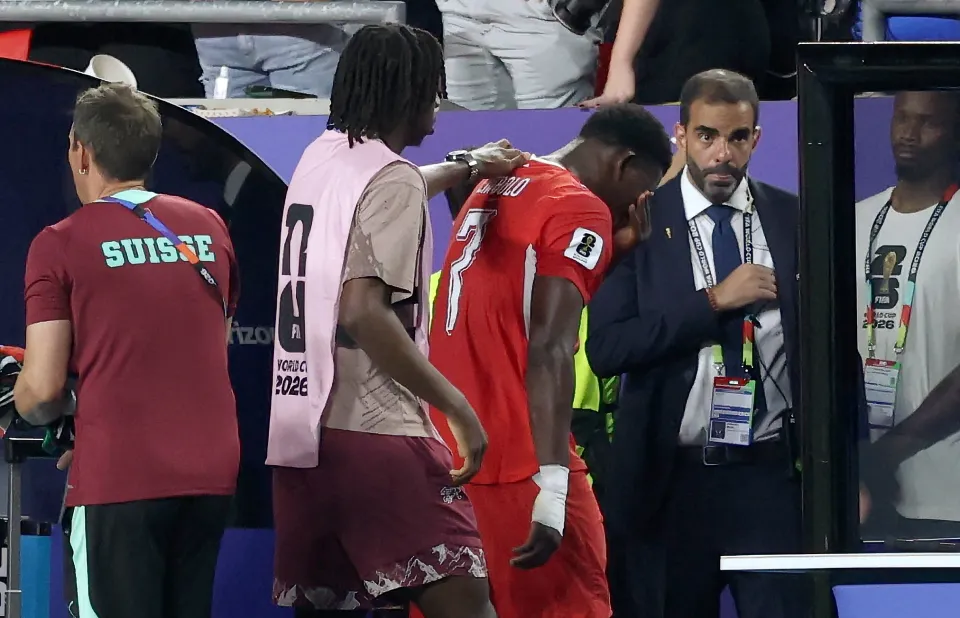 Breel Embolo in tears