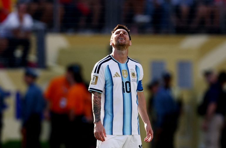 Soccer Football - FIFA World Cup 2026 - Final - Spain v Argentina - New York/New Jersey Stadium, East Rutherford, New Jersey, U.S. - July 19, 2026 Argentina's Lionel Messi looks dejected after the match REUTERS/Lee Smith