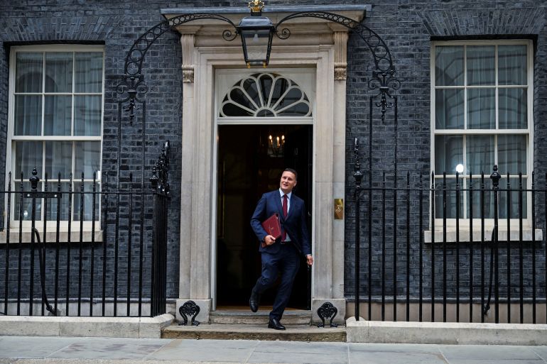 Britain's Defence Secretary Wes Streeting walks following the first cabinet meeting with British Prime Minister Andy Burnham at 10 Downing Street, in London, Britain, July 21, 2026. REUTERS/Chris J Ratcliffe TPX IMAGES OF THE DAY