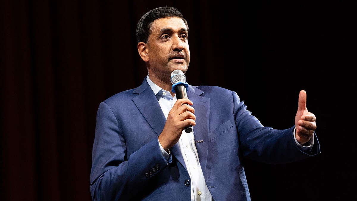 Rep. Ro Khanna speaks at a town hall event