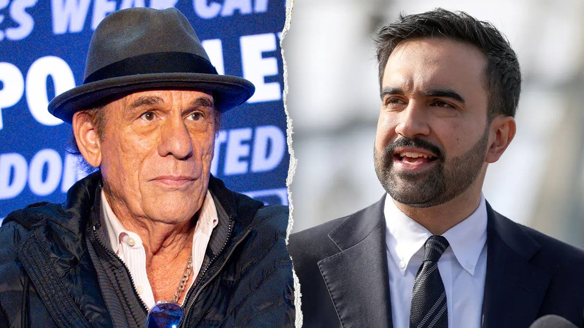 Actor Robert Davi, left, criticized New York City Mayor Zohran Mamdani, right,