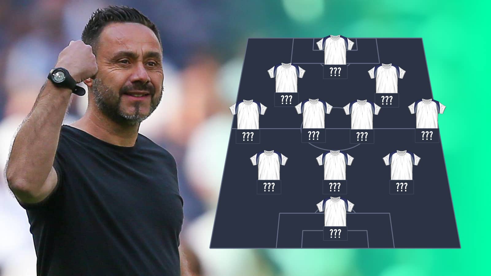 Roberto De Zerbi's new Tottenham XI to start the 2026/27 season