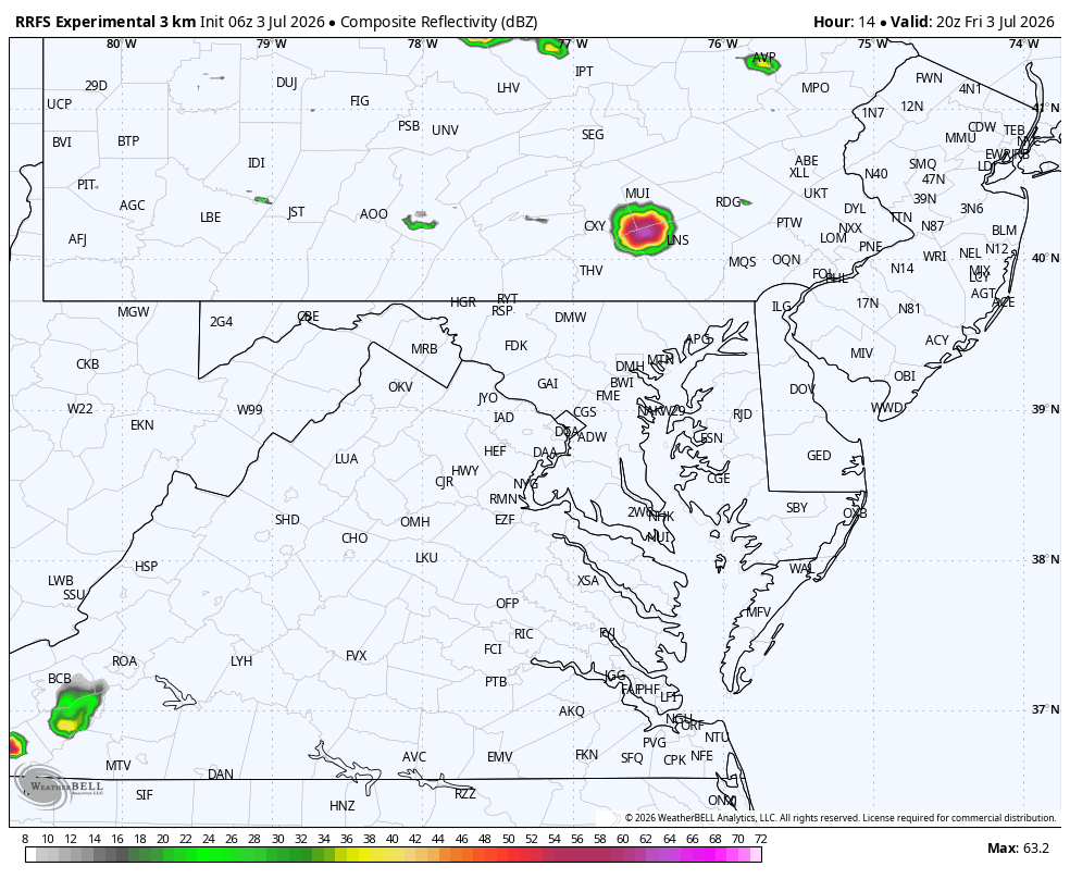 July 3 weather storm radar Friday