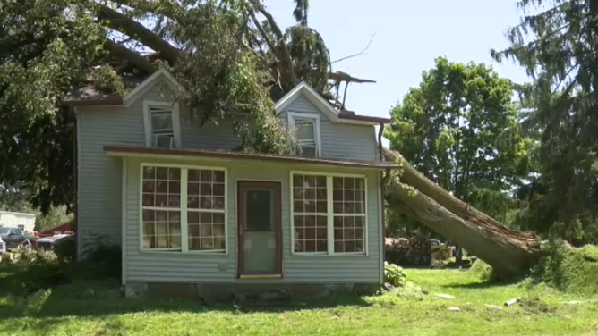 Severe storms cause damage across parts of Lake Geneva, Wisconsin, on Friday July 3, 2026.