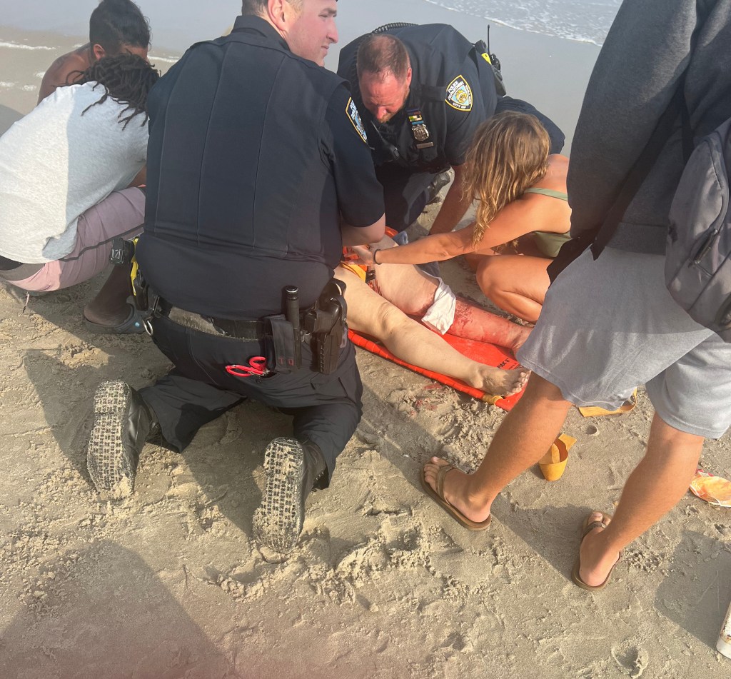 Woman treated for shark attack on Rockaway Beach