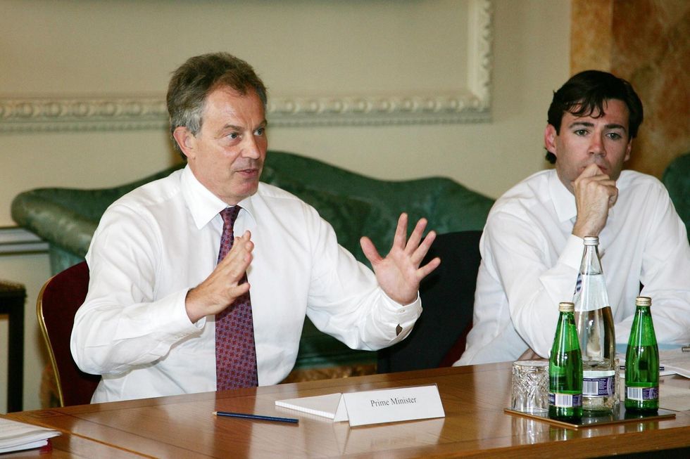 Sir Tony Blair and Andy Burnham