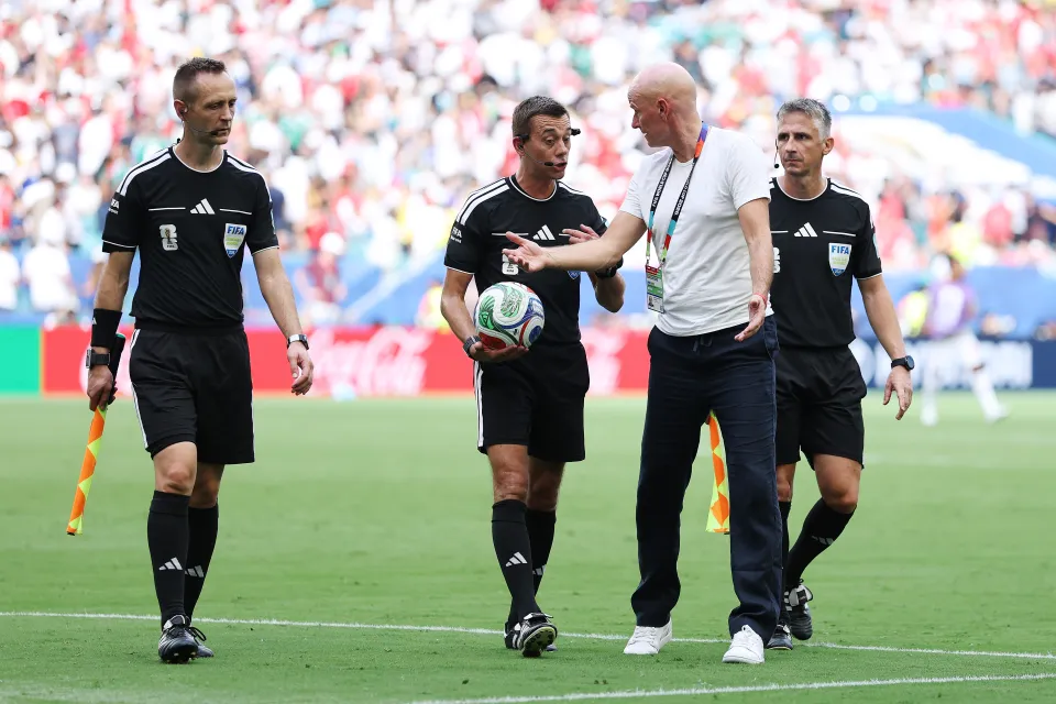 Solbakken was seen complaining to the officials at half-time about the incident