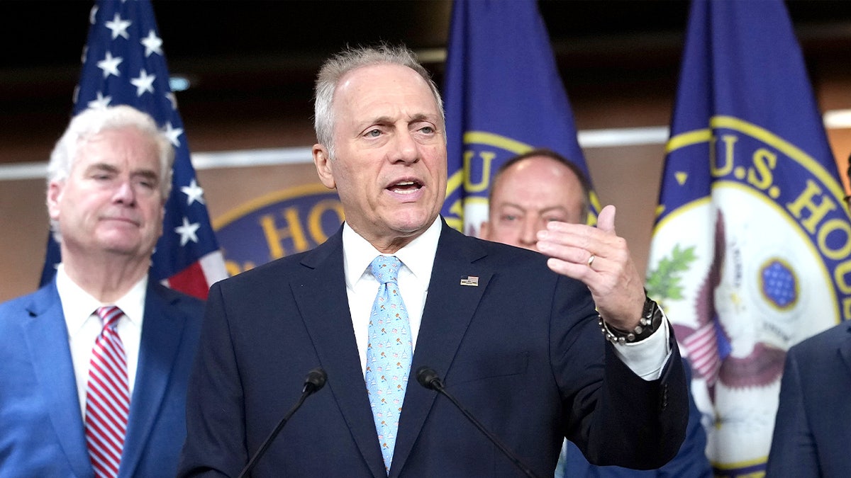 House Majority Leader Steve Scalise speaking in Congress