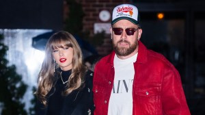 NEW YORK, NEW YORK - DECEMBER 28: Taylor Swift (L) and Travis Kelce are seen in the Meatpacking District on December 28, 2024 in New York City.