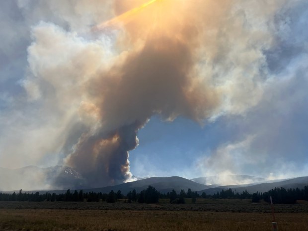 The Willow fire burns in the San Isabel National Forest on Monday, June 29, 2026. (Photo provided by the U.S. Forest Service)