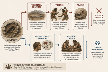 Credit: Israel Hershkovitz The dual nature of humanity as inferred from graves over 100,000 years old