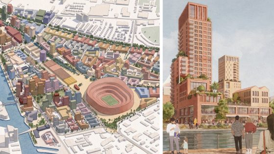 Allies and Morrison unveils masterplan around new Man Utd stadium