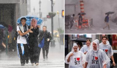 Treacherous downpours and flash flooding to pummel NYC on Monday