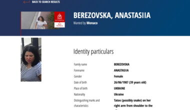 Anastasiia Berezovska identified in Interpol Red Notice for Monaco attack
