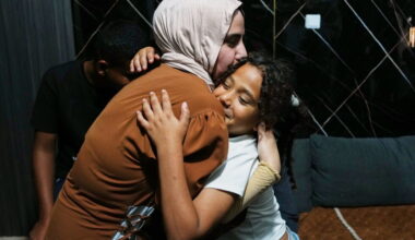 A Palestinian family split between Israel and Gaza reunites