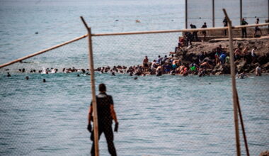 Thousands break through border separating Spain's Ceuta from Morocco