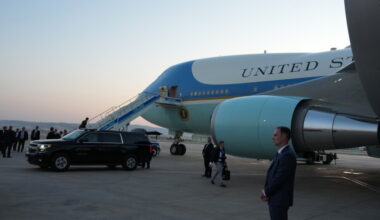 Trump flies home in an old Air Force One after Iran strikes