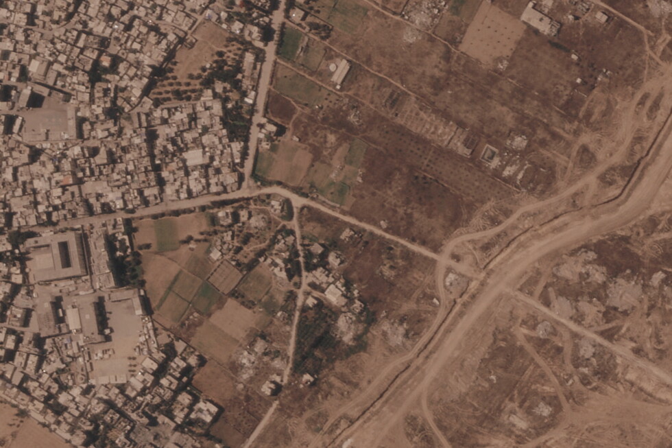 Israeli military builds massive earthen barrier inside Gaza