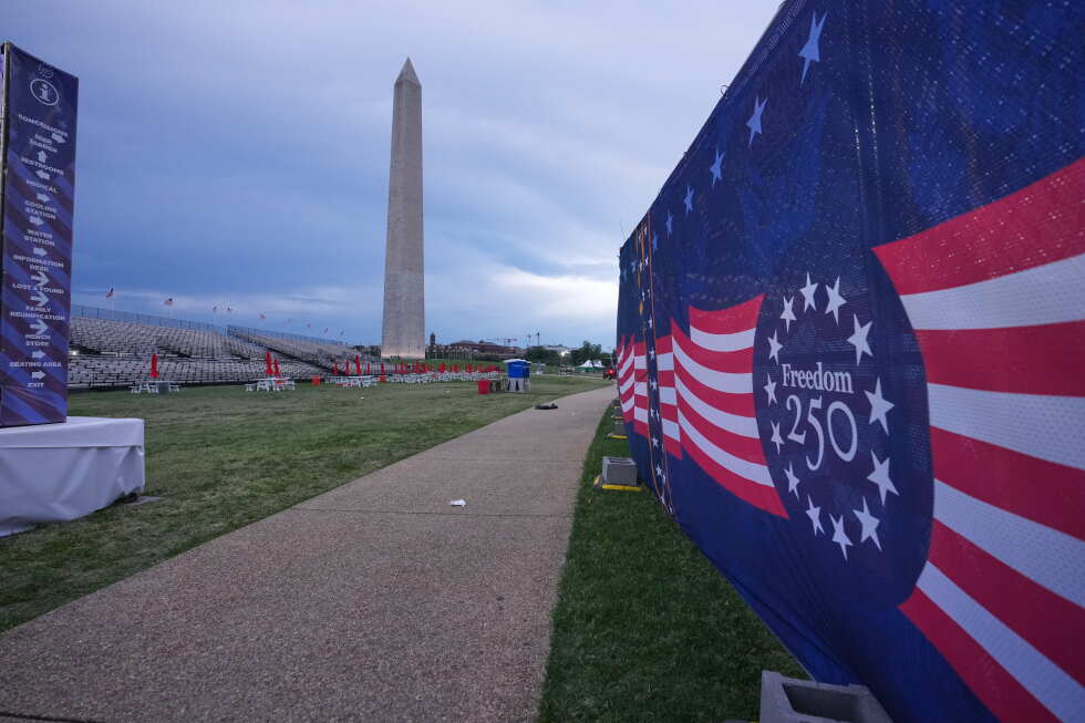 Trump's July fourth rally in Washington DC disrupted by severe weather