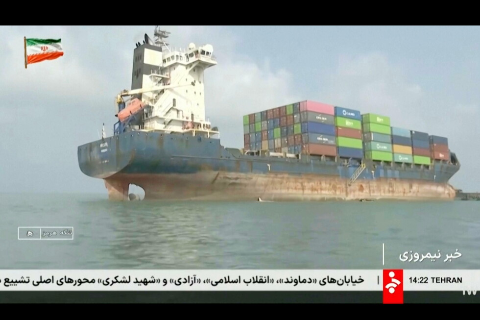 Iran claims a foreign ship got stuck in the Strait of Hormuz but the vessel is tied to Tehran