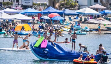 Orange County beach towns are cracking down on elaborate canopies