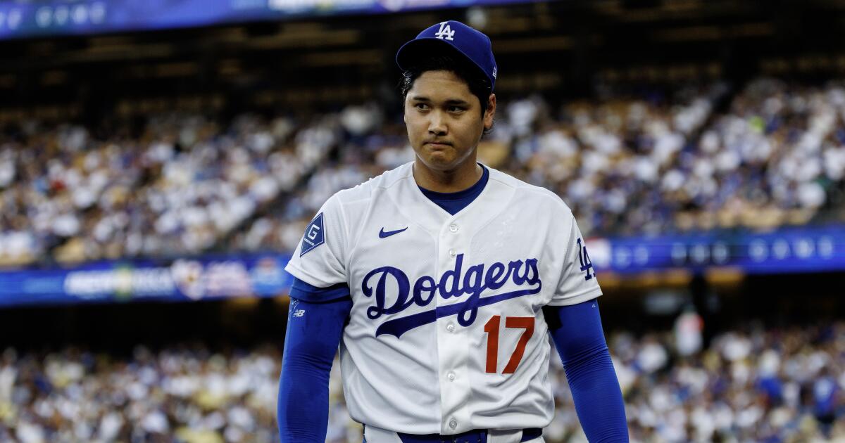 Shohei Ohtani won't play Saturday for Dodgers vs. Padres due to biceps issue