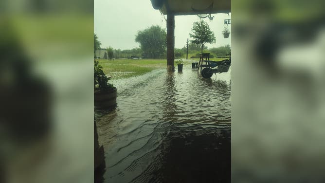 Flooding in Uvalde, Texas, on July 14, 2026.