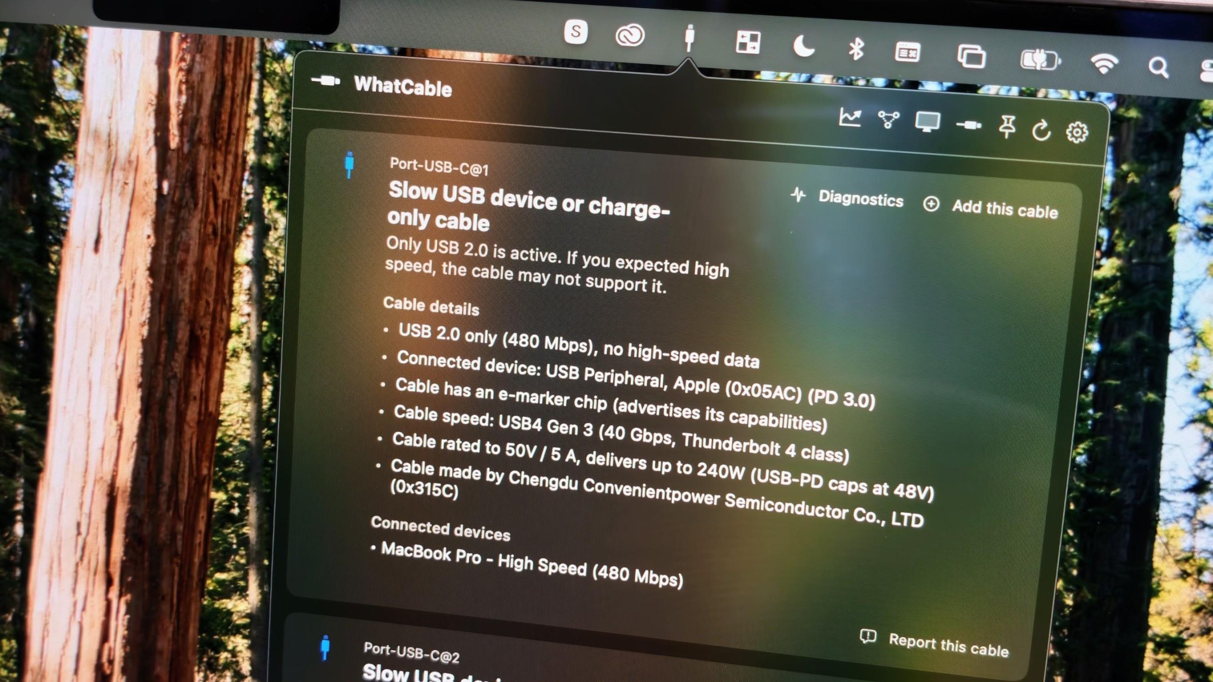 “40 Gbps, Thunderbolt 4 class.”