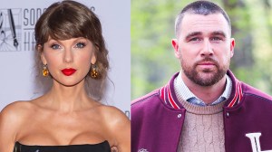 NEW YORK, NEW YORK - JUNE 11: Taylor Swift attends Songwriters Hall of Fame 55th Annual Induction And Awards Gala at Marriott Marquis Hotel on June 11, 2026 in New York City; NEW YORK, NEW YORK - APRIL 14: Travis Kelce seen at Tommy Hilfiger photo shoot in Central Park on April 14, 2026 in New York City.