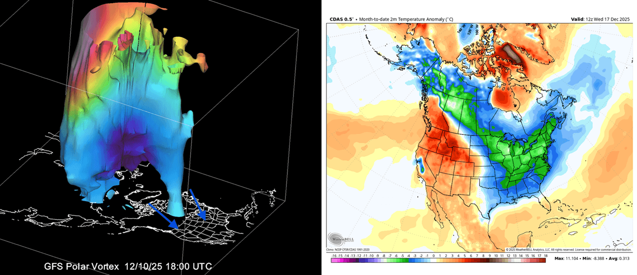 winter-2026-polar-vortex-split-circulation-stratospheric-warming-collapse-weather-forecast-3D-structure-december-cold-snowfall-united-states-canada