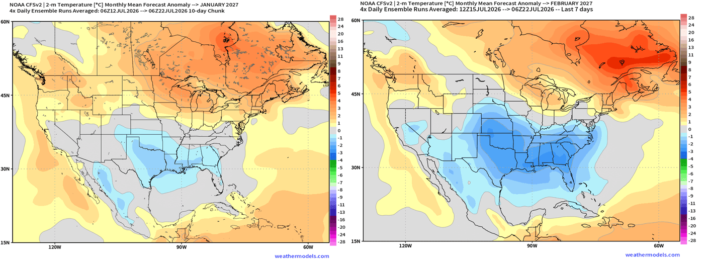 winter-weather-season-enso-temperature-anomaly-united-states-canada-el-nino-snow-pattern-forecast-january-february-2026-2027