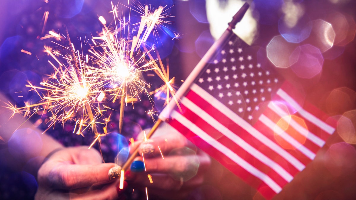 Chlld holding fireworks