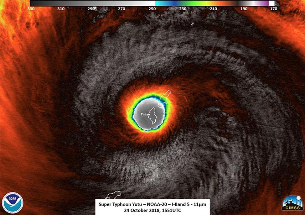 Typhoon Yutu satellite image.