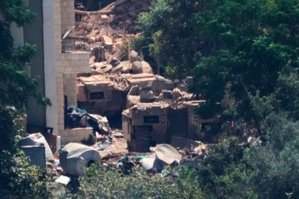 An Israeli tank in the Lebanese village of Zawtar al-Gharbiya, southern Lebanon, Wednesday. Credit: Mohammed Zaatari/AP An Israeli tank in the Lebanese village of Zawtar al-Gharbiya, southern Lebanon, Wednesday.