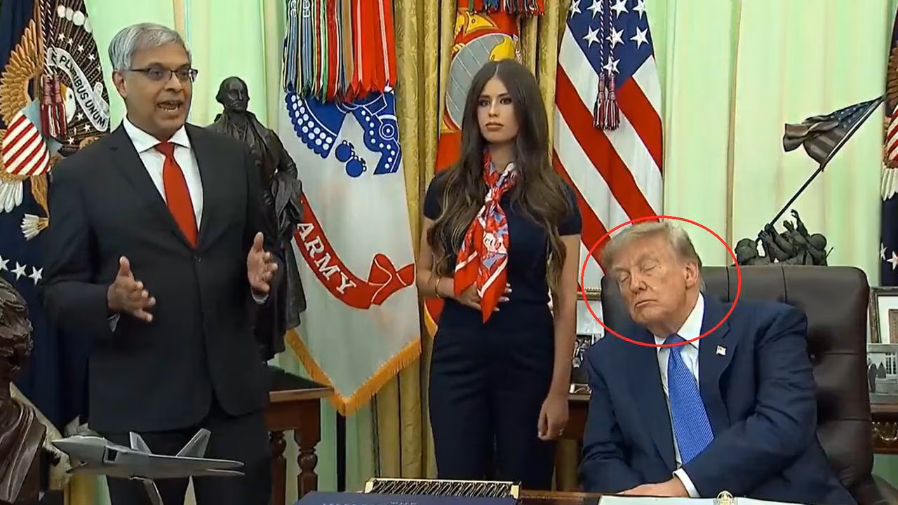 US politics, Iran war live updates: Footage appears to show Trump ‘dozing off’ during White House ceremony