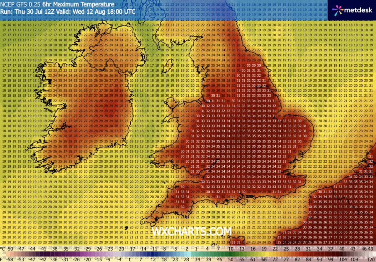 UK weather map