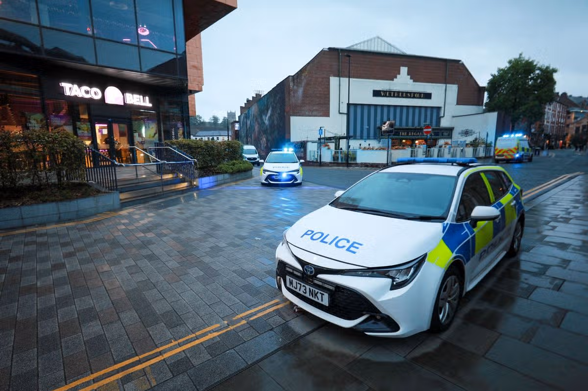 Police outside Taco Bell in Rochdale