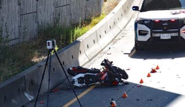 Motorcyclist flees into oncoming Surrey traffic, crashes after attempted police stop - BC