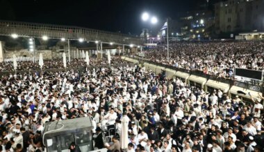 Watch: Tens of thousands at Western Wall Plaza for year’s first Selichot service