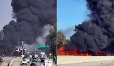 Gas tanker explosion shuts down part of Highway 99 near Selma