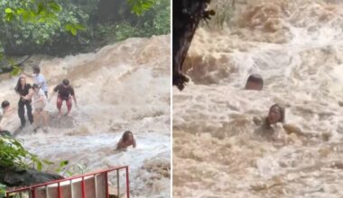 Tourists washed away at popular Thailand waterfall while taking selfies