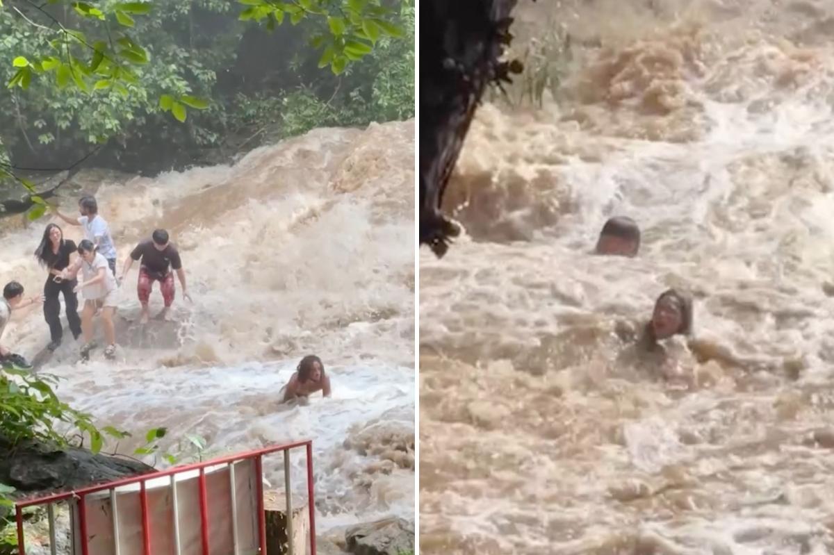 Tourists washed away at popular Thailand waterfall while taking selfies